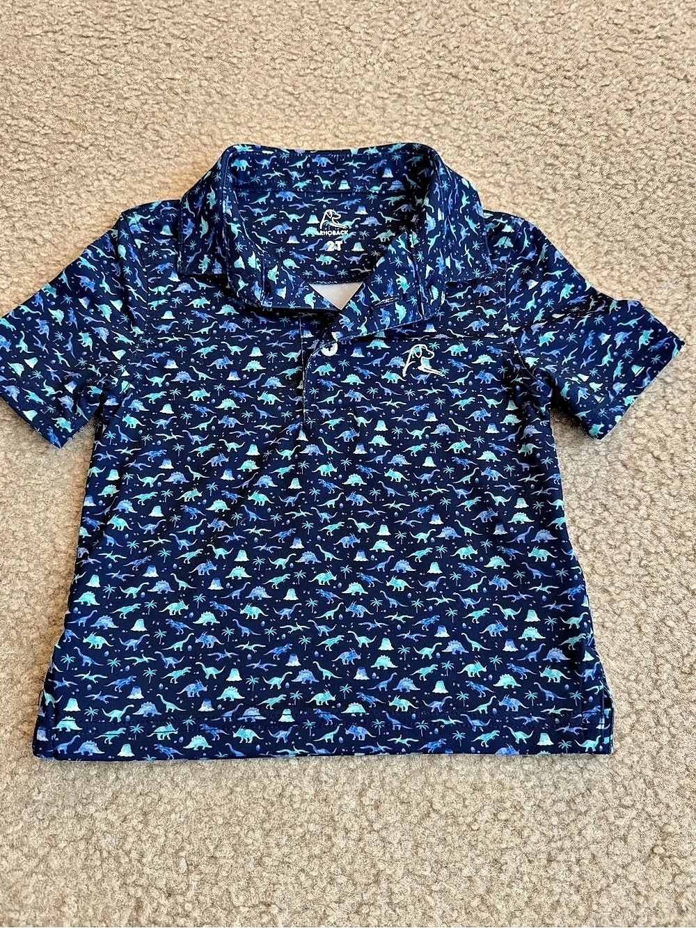 RhoBack The Lil' Jurassic Performance Polo Boys 2T